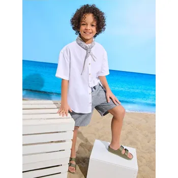 Chlapecké kalhoty Sinsay - Žebrované šortky - námořnická modrá - 219EA-59X - 219EA-59X-152