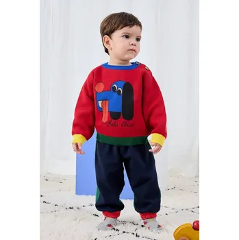 Kojenecké bavlněné tepláky Bobo Choses 225AB078 námořnická modř 59X, vel. 92