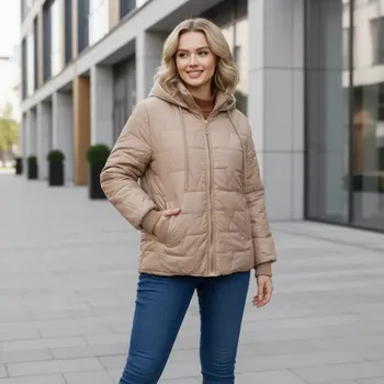 Dámská casual bunda Dámská béžová slabší zimní bunda S-West