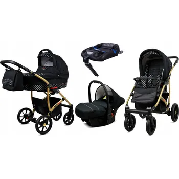 Kočárek Kočárek 4v1 BabyLux LARGO: sportovní kočárek, hluboká korba, autosedačka, základna ISOFIX