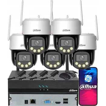 Bezpečnostní kamera Monitorovací sada Dahua s 5 WiFi kamerami 5MPx P5F-PV-PRO WizColor LED AI