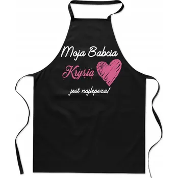Kuchyňská zástěra Kuchyňská zástěra - Dárek ke Dni babiček - Moje babička + [Jméno] je nejlepší!