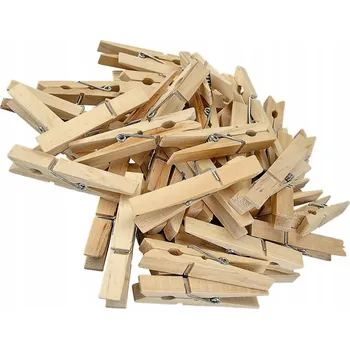 Kolíček na prádlo Hnědé dřevěné Kolíčky 48 ks