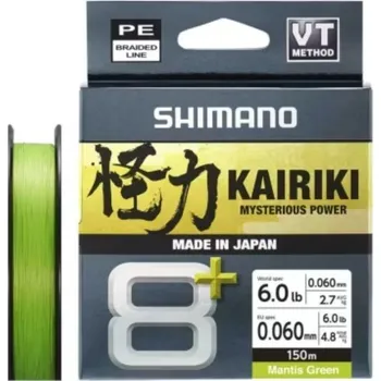 Pletená Šňůra Shimano Kairiki 8+ Mantis Green 0,315mm 39,9kg 150m