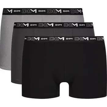 Boxerky Pánské boxerky 3 ks DIM COTTON STRETCH BOXER 3x - DIM - černá L