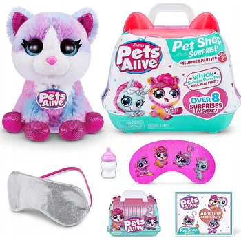 plyšák ZURU PETS ALIVE KOTEK INTERAKTYWNY KOČKA PLYŠOVÝ MAZLÍČEK PŘÍTULNÍČEK SE ZVUKY DÁREK