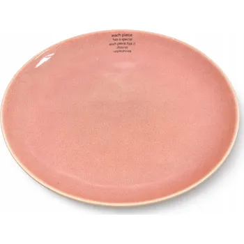Talíř Keramický dezertní talíř, růžový, 20 cm