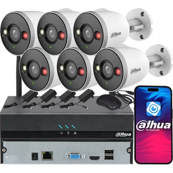 Bezpečnostní kamera Monitorovací sada Dahua se 6 kamerami IPC-F5DP-IL 5MPx Smart Dual Light Audio
