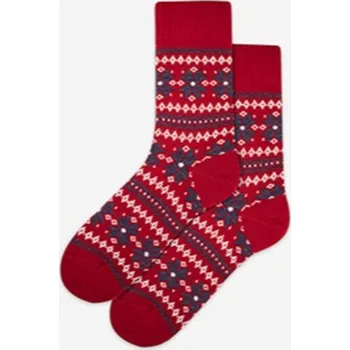 Pánské ponožky DÁMSKÉ PONOŽKY AKRYL/VLNA WILLA červená UNI