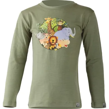 Lasting dětské merino triko ALI zelené + kód pro dodatečnou 10% slevu: LAST10