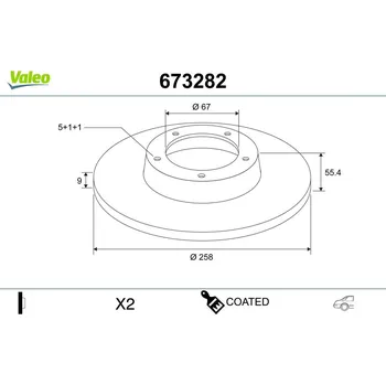 Brzdový kotouč Brzdový kotouč VALEO 673282