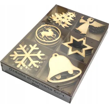 Vánoční dekorace VÁNOČNÍ SADA 30ks Zvoneček Anděl Stromek 5cm