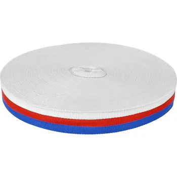 Stuha Česká trikolora stuha CZ 50m (Stuha v barvách české trikolóry)