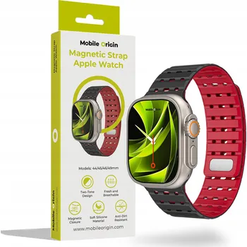 Mobile Origin Magnetic Strap, black/red - AW Ultra 2/1(49mm)9/8/7(45mm)/6