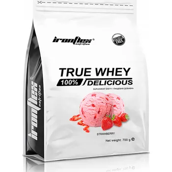 Protein Protein syrovátkový koncentrát - WPC IronFlex prášek 700 g příchuť jahoda