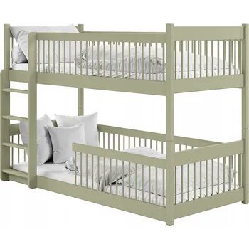 Dětská postel Dětská podlahová postel s bariérkami pro sourozence BOSTON 80x180 olivová