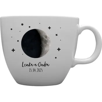 Personalizovaný MEGA XXL keramický hrnek 1000 ml s měsíční fází