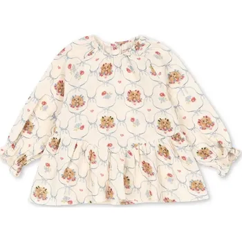 Dámská halenka Dětská bavlněná halenka Konges Sløjd COCO BLOUSE GOTS KS103757.9BYA béžová 01X, vel. 134-140