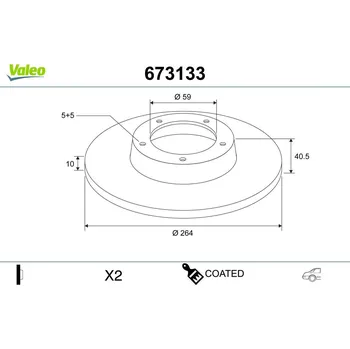 Brzdový kotouč Brzdový kotouč VALEO 673133