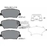 Sada brzdových destiček, kotoučová brzda BENDIX Braking BPD1524