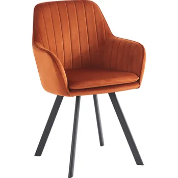 Designové křeslo, terakota Velvet látka, AURIL