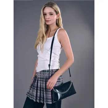 Kabelka Sinsay - Kabelka s řetízkem - černá - 6715K-99X - 6715K-99X-ONE