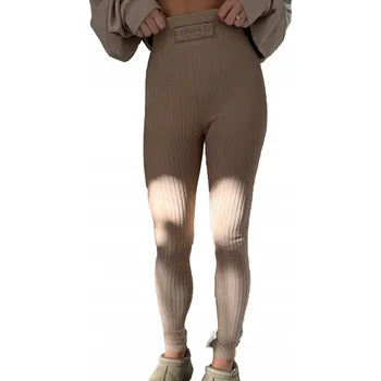 Dámské oblečení LA MANUEL - Legginsy SOFT TOUCH Camel - M