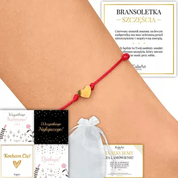 Náramek Náramek pro štěstí srdce KailaArt