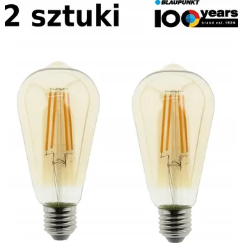 Žárovka LED žárovka Blaupunkt teplá bílá 2300K 806lm E27 8W ST64 - sada 2 kusů