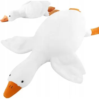 plyšák Plyšová Hračka husa Gotel látková bílá 130 cm