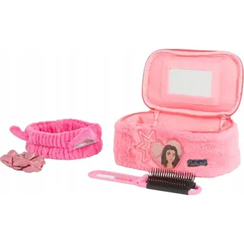 Kosmetická taška Plyšová kosmetická taštička Selfie Girls se zrcátkem a 4 doplňky jako dárek 0