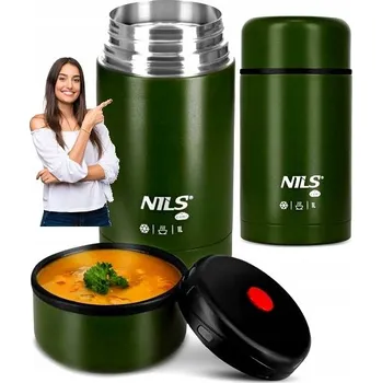 Termoska Jídlonosič Zelený NILS CAMP NC3802 1000 ML Do Práce i Do Školy