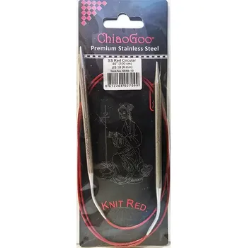 Jehlice ChiaoGoo Knit Red ergonomické fixní kruhové jehlice 100 Cm 6mm (ChiaoGoo SS Knit RED™ Circulars - 40" 100 cm 6mm)