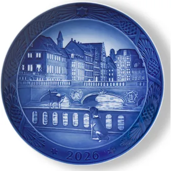 Talíř Royal Copenhagen Porcelánový talíř Blue Collectibles 2026 The Marble Bridge Ø 18 cm