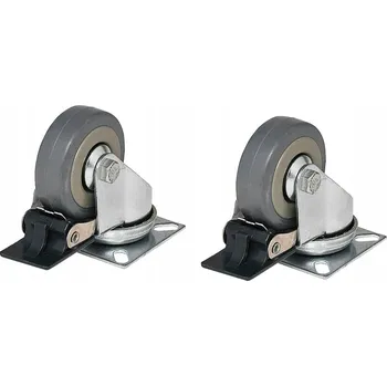 Pojezdové kolečko Otočné kolečko s brzdou 50mm 50kg gumové ložisko 2ks