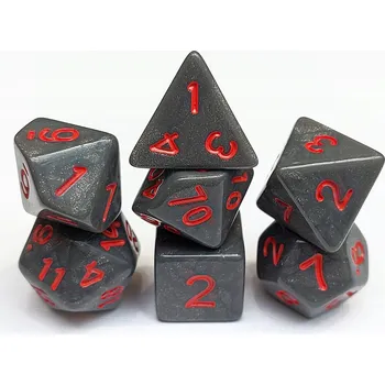 Příslušenství k deskovým hrám Šedá Sada 7 Perleťových Kostek pro RPG