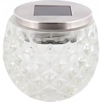 Venkovní osvětlení Solární lampa skleněná koule LED zahradní stojací venkovní 10 cm ČTVERCE