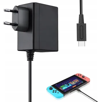Síťový adaptér pro NINTENDO Switch, černý