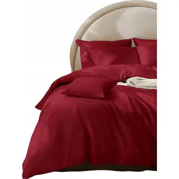 Povlečení POVLEČENÍ BAVLNA SATÉNOVÁ 140 x 200 CM + 1 POVLAK 70 x 80 KOMPLET BORDÓ
