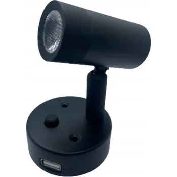 Nástěnné svítidlo LED nástěnné svítidlo 12 / 24V s USB portem 2W – moderní lampa do obýváku nebo ložnice