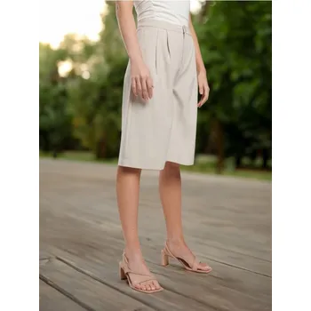 Dámské kraťasy Sinsay - Elegantní kraťasy - béžová - 003AM-02X - 003AM-02X-XXS-1