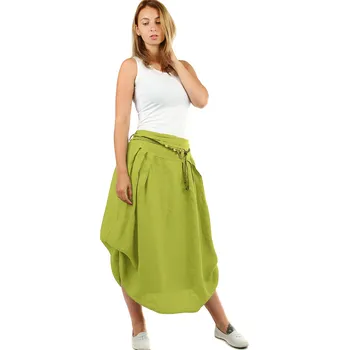 Dámská sukně TopMode Lněná dámská maxi sukně 811955