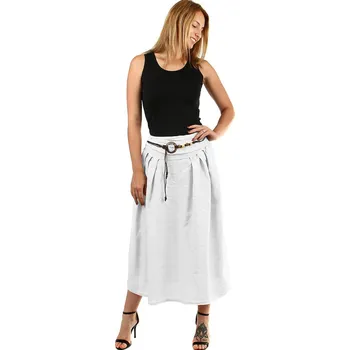 Dámská sukně TopMode Lněná dámská maxi sukně 456710