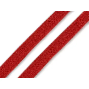 Šňůra plochá / dutinka šíře 10 mm, malé, 4 červená