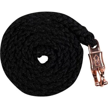 Vodítko HKM Berry s panik karabinou, černá/rosegold