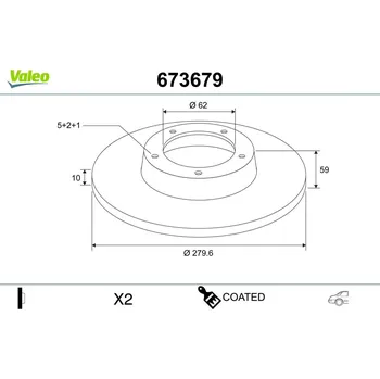 Autodíl Brzdový kotouč VALEO 673679