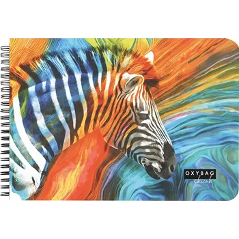 skicák a4 se spirálou 40 listů 190 g/m² zebra