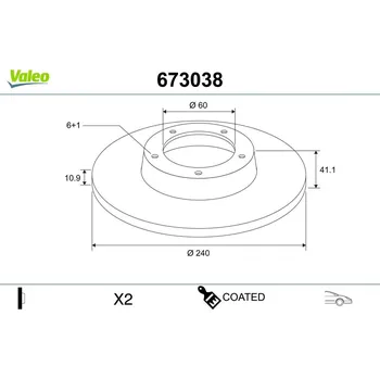 Brzdový kotouč Brzdový kotouč VALEO 673038
