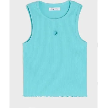Dívčí oblečení Sinsay - Tričko s krátkým rukávem - tyrkysová - 827DR-60X - 827DR-60X-110