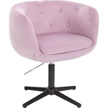 LuxuryForm DESIGN Kosmetické křeslo MONTANA VELUR na černém kříži - levandule